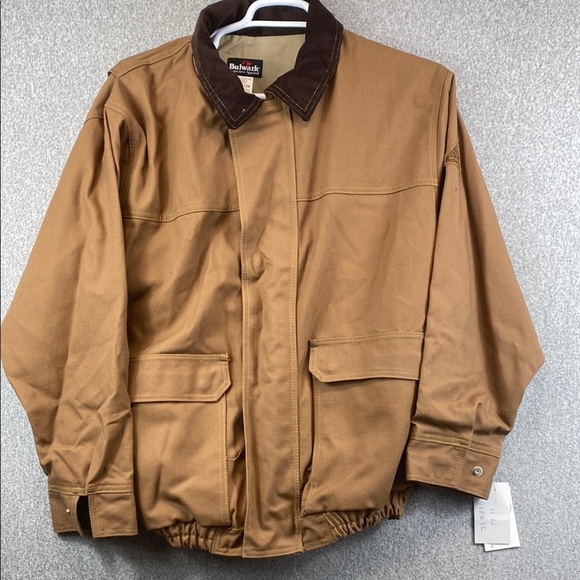 Bulwark FR canvas chore coat L corduroy collar bomber style welding heavy - Picture 1 of 13